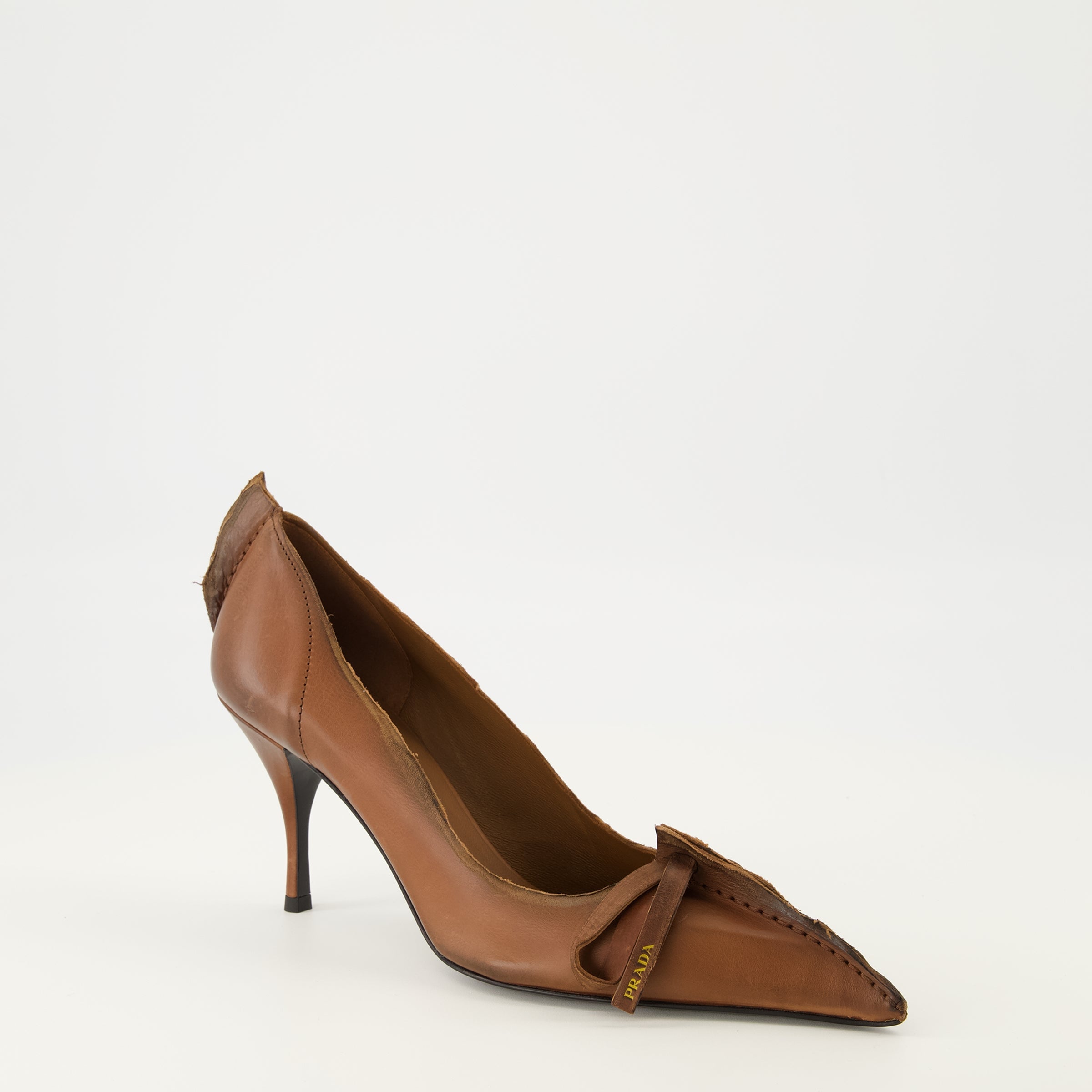Distressed Leather Pumps