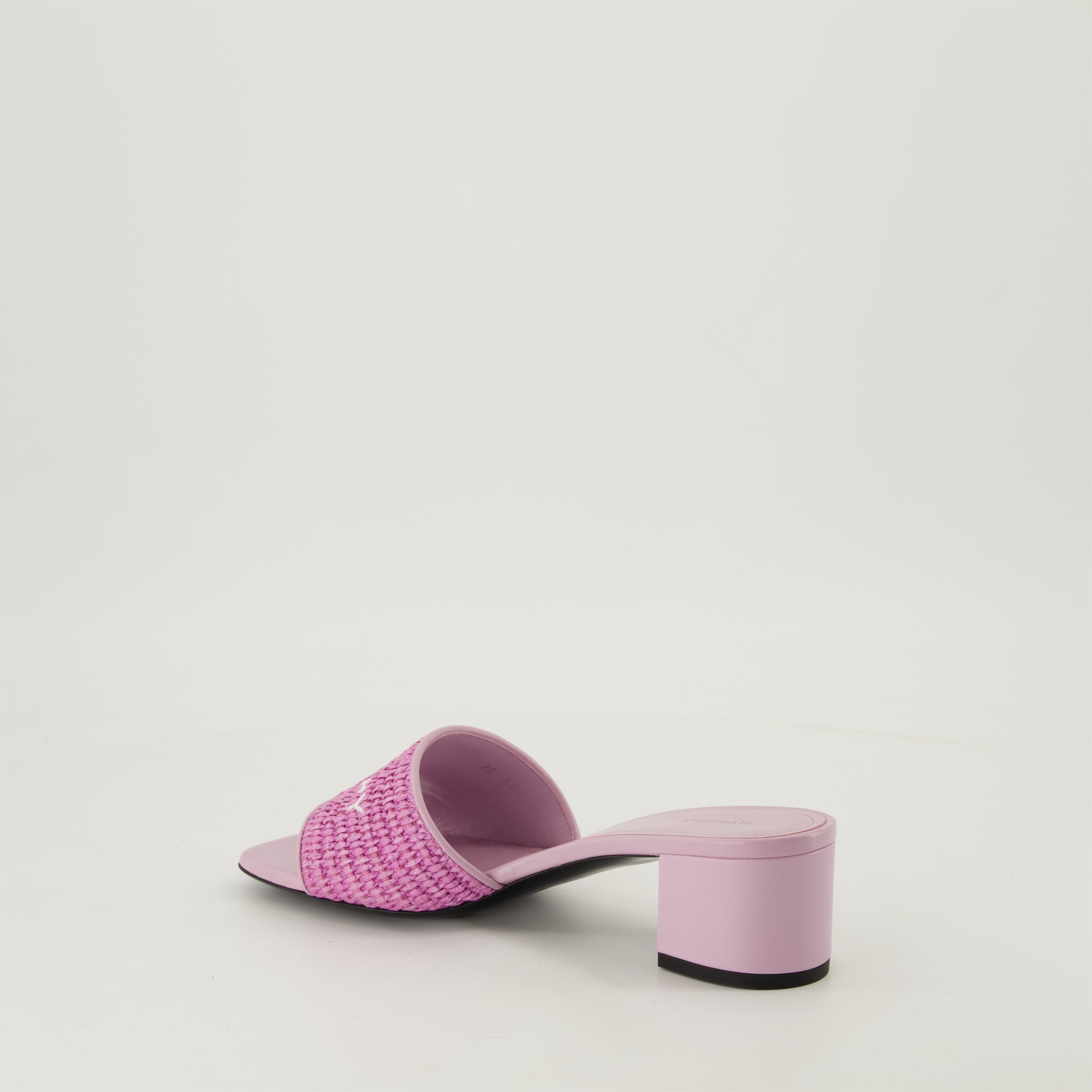 4G Raffia Mules