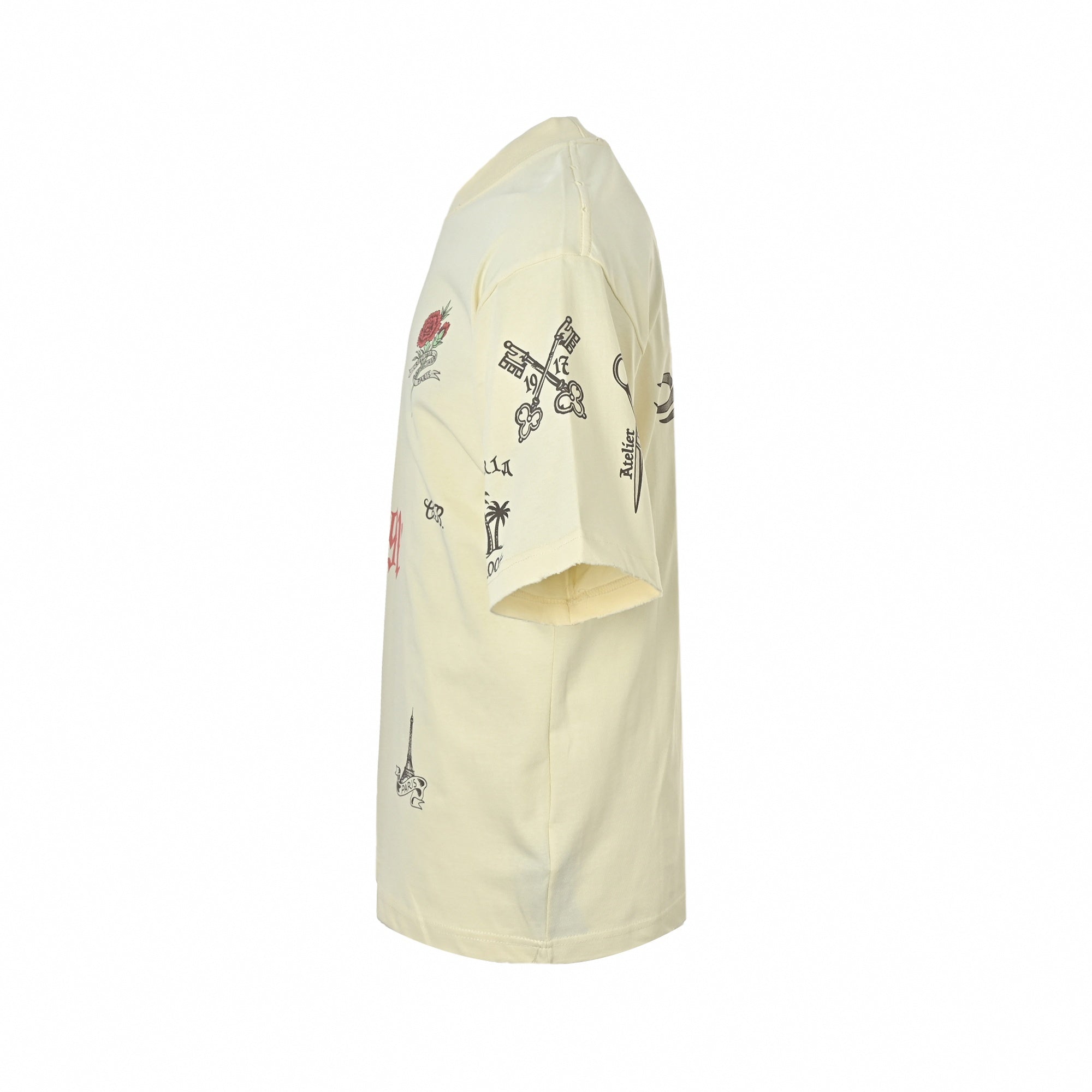 Tattoo Flash Graphic T-Shirt | Cream