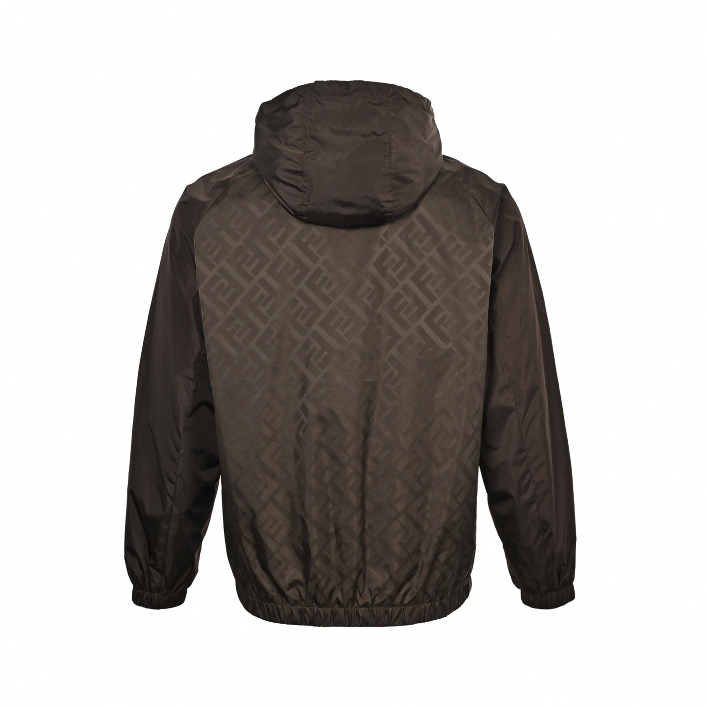Monogram Windbreaker | Dark Brown & Black