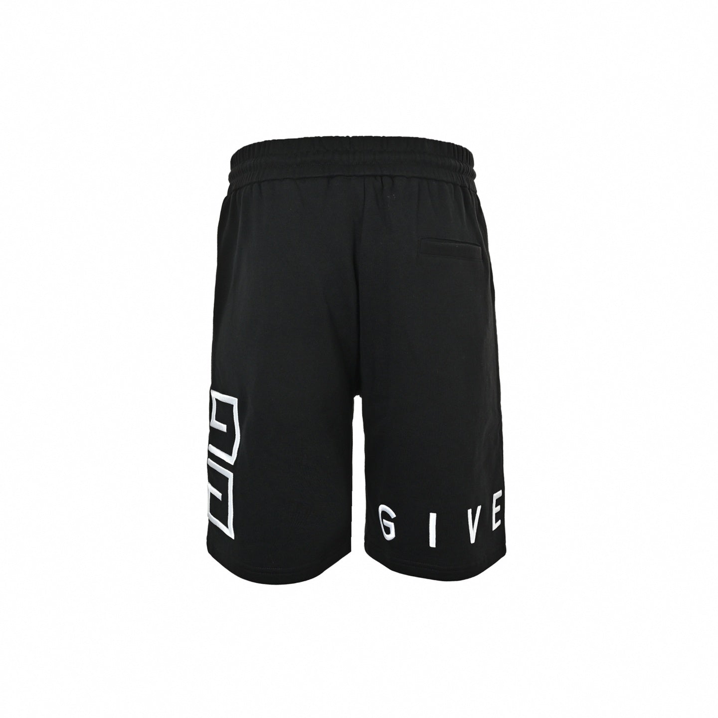 Enamel Triangle Logo Nylon Shorts | Black