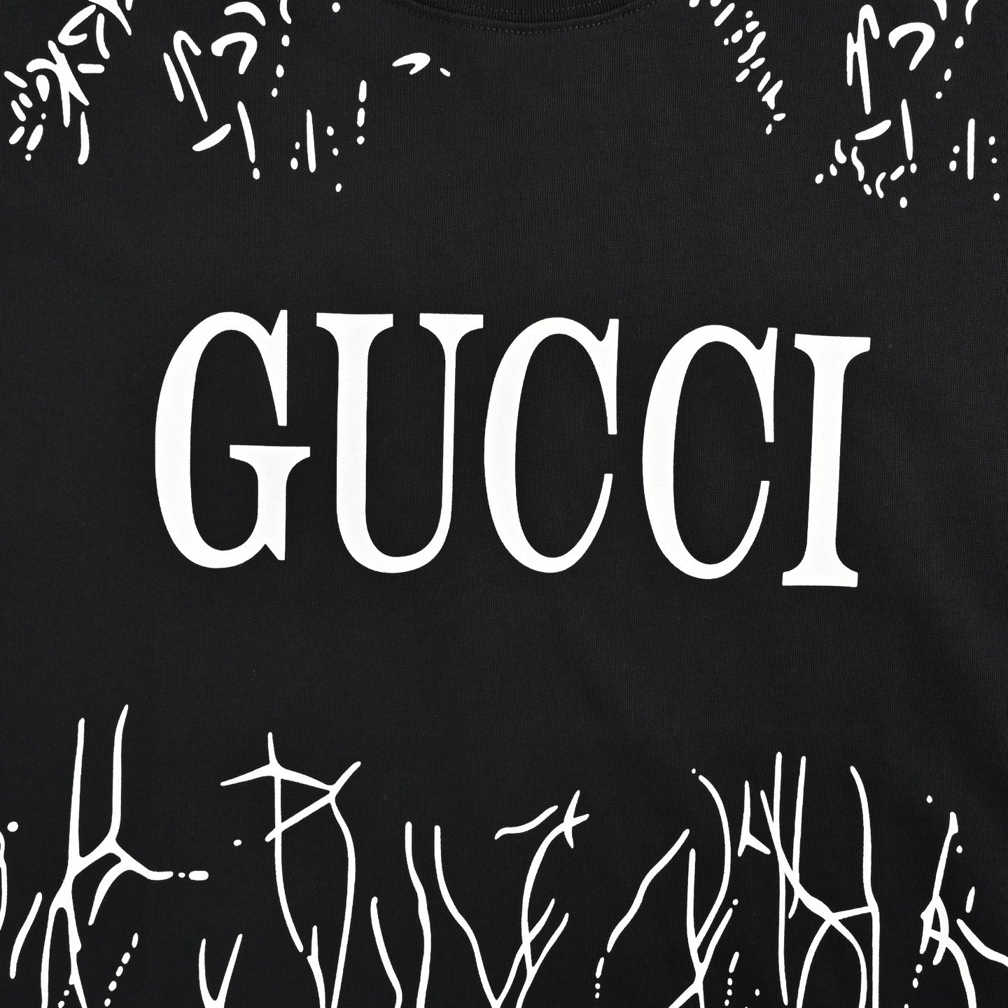 Abstract Line Print Logo T-Shirt