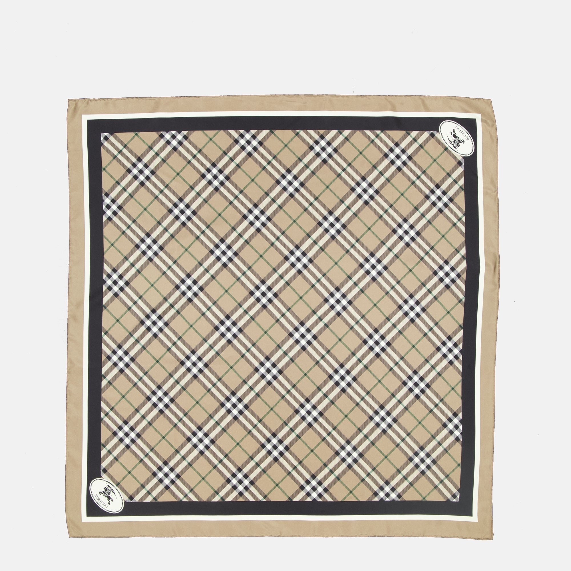 Checkered Silk Scarf