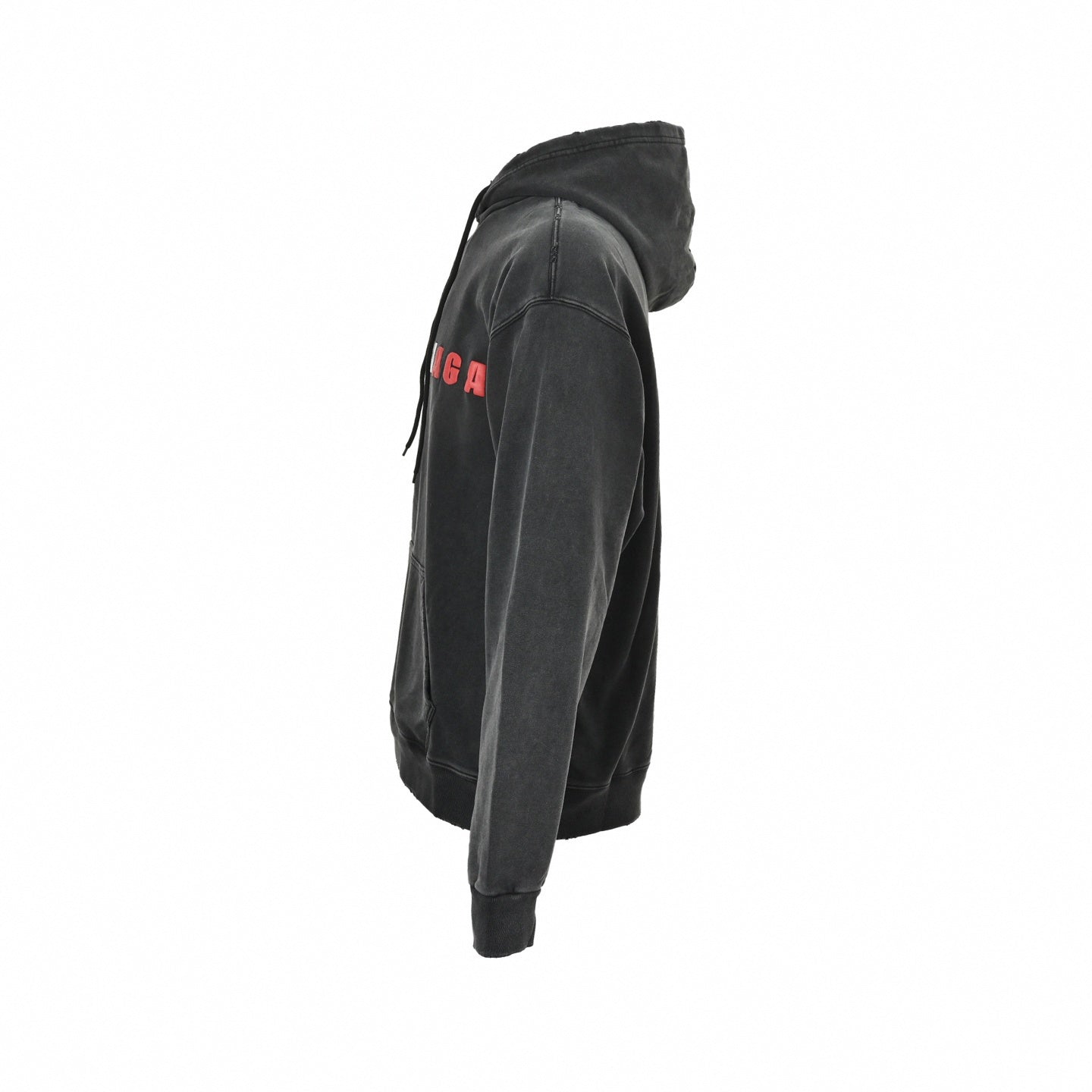 Tricolor 3D Logo Hoodie | Washed Black