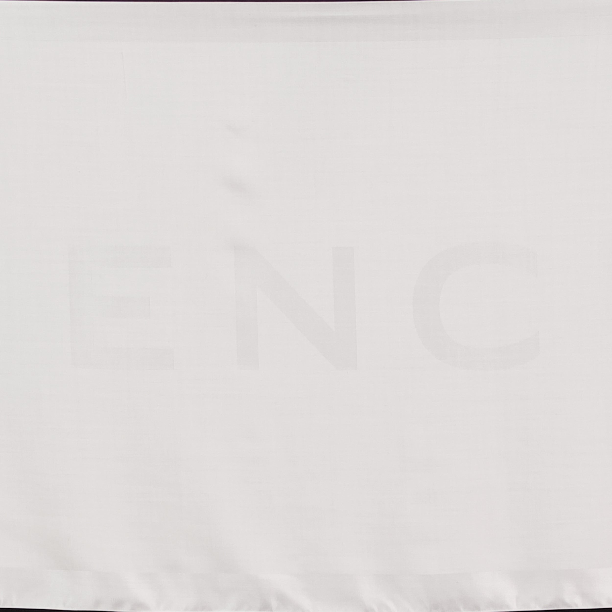 White Silk and Wool Scarf