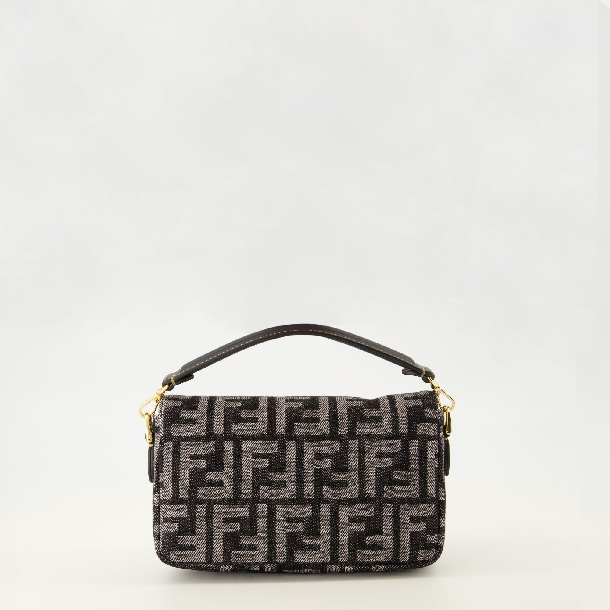 Mini Baguette Bag in FF Denim