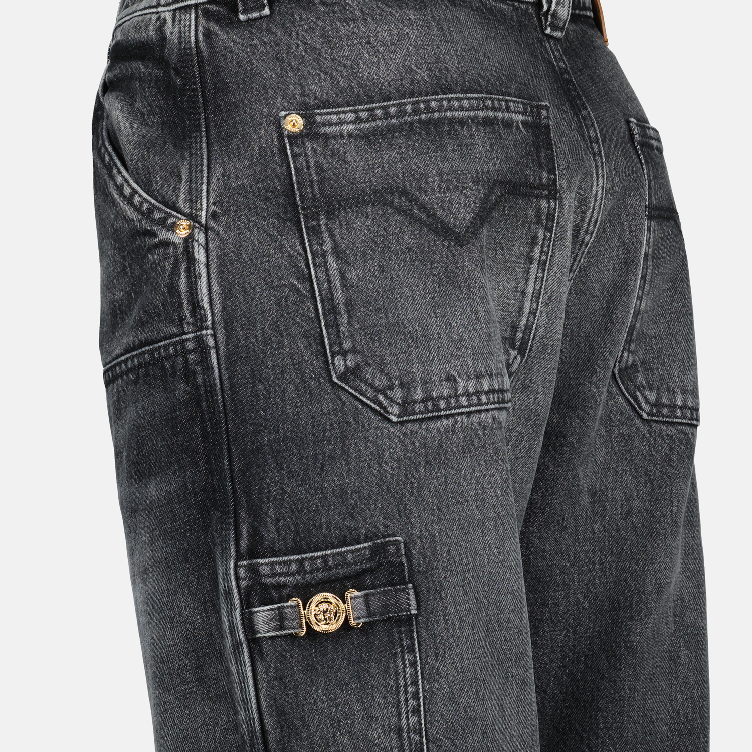 Gray Cargo Jeans