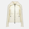 White Wool Zip Cardigan