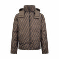 Reversible FF Monogram & Diagonal Stripe Puffer Jacket
