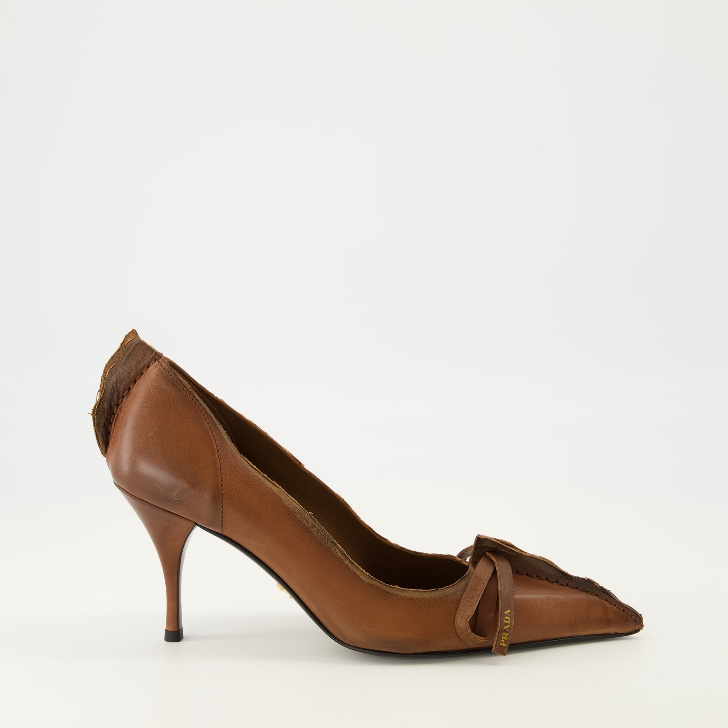 Distressed Leather Pumps