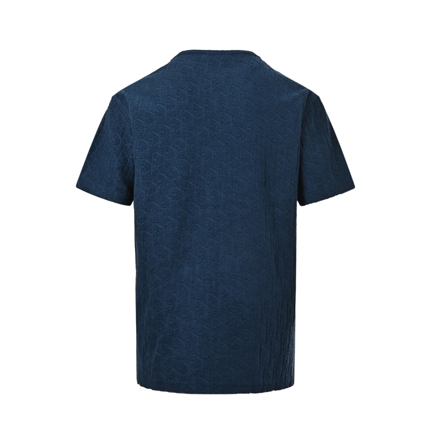 Oblique Jacquard Terry T-Shirt | Navy Blue