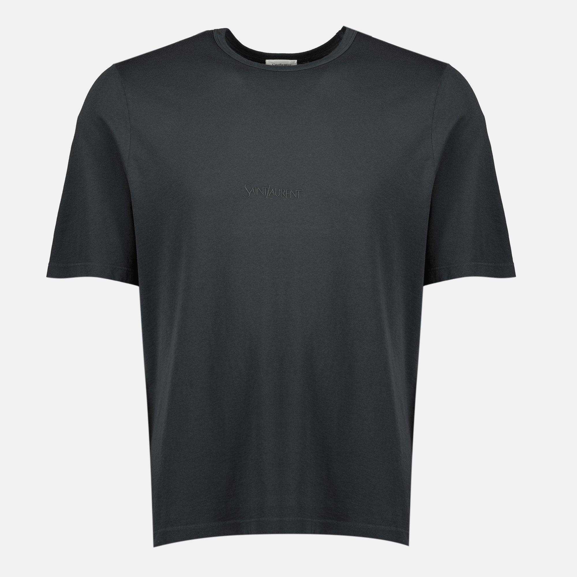 Black Embroidered T-Shirt