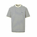 Striped Knit T-Shirt | Cream & Navy