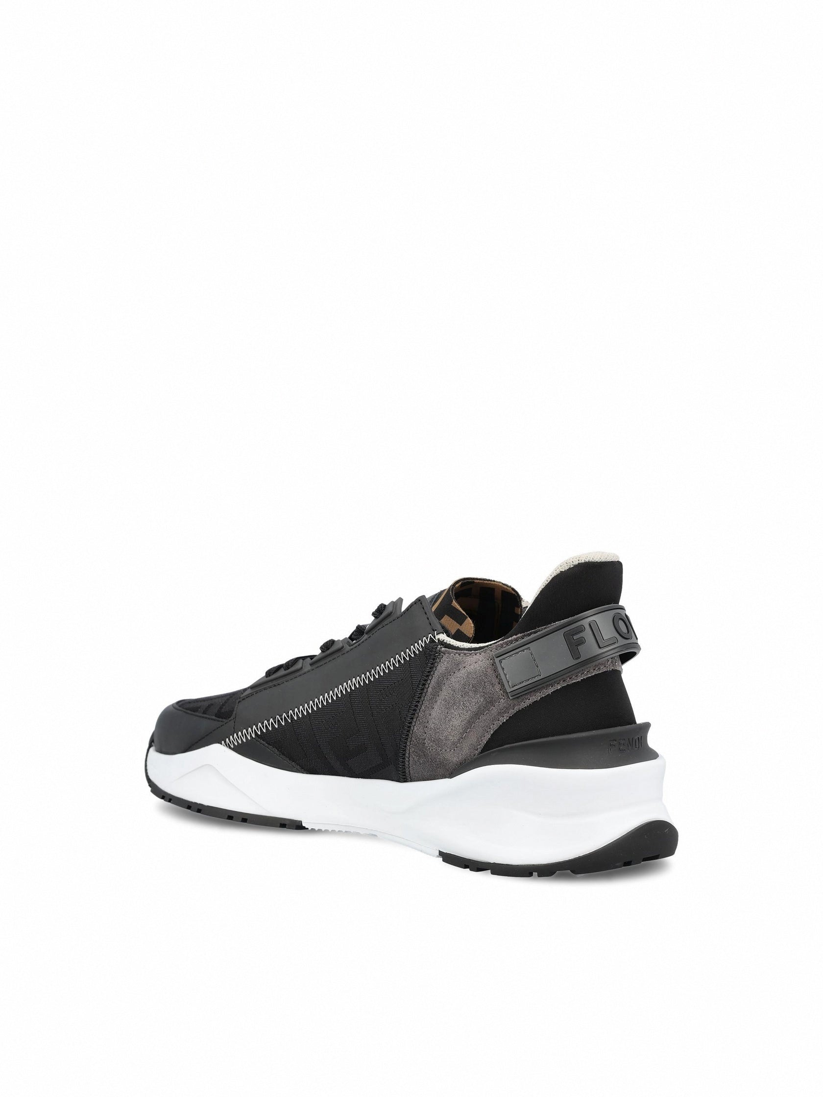 Flow Mixed-Media Sneaker | Black & Grey