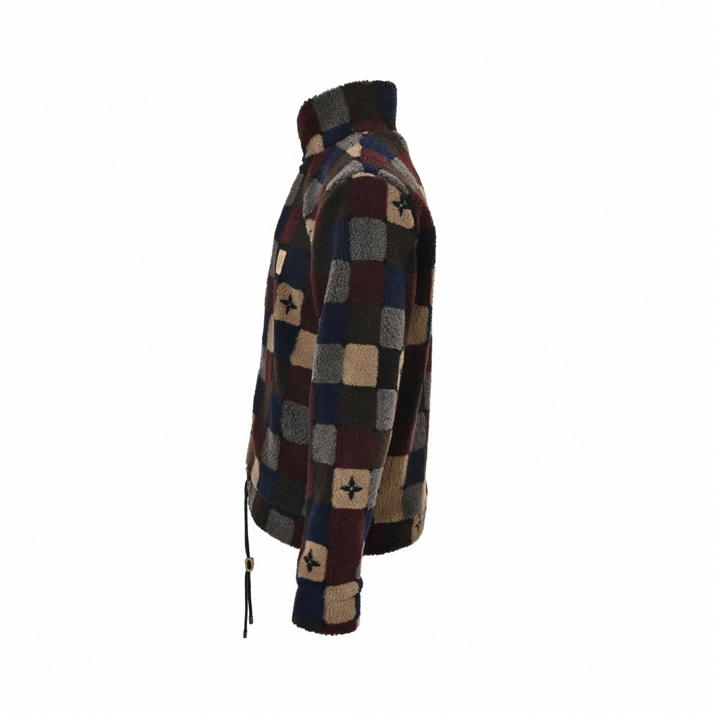 Damier Fleece Zip Jacket | Multicolor